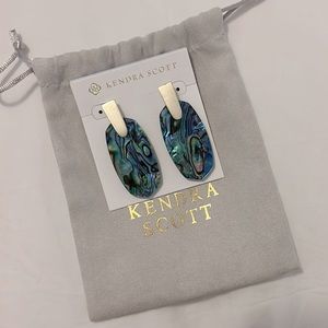 Kendra Scott Genuine Abalone Drop Earrings